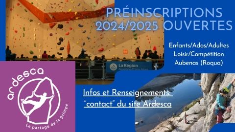 Les préinscriptions pour les cours Jeunes et Ados pour la saison 2024/2025 sont ouvertes!